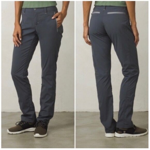 Prana Pants - PRANA Aria Convertible Snap & Roll Hiking Pants 14 Coal Gray Nylon